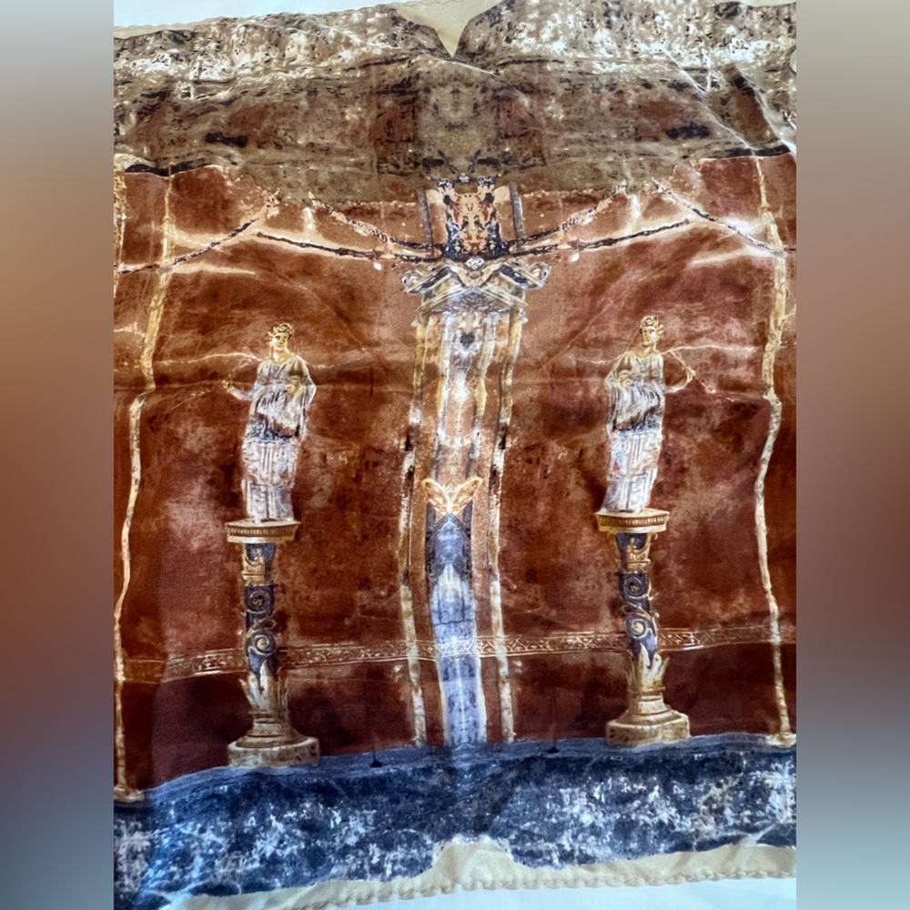 Elegant Silk Painting Scarf - Picture 3 of 7